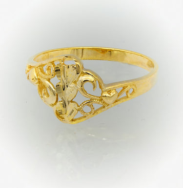 Leaf Gold Ring for Women or Girls
